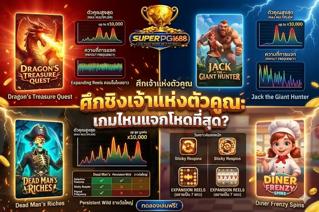 รีวิว 4 สล็อต PG มาใหม่ แจกหนักตัวคูณ x10,000 เท่า-superpg1688